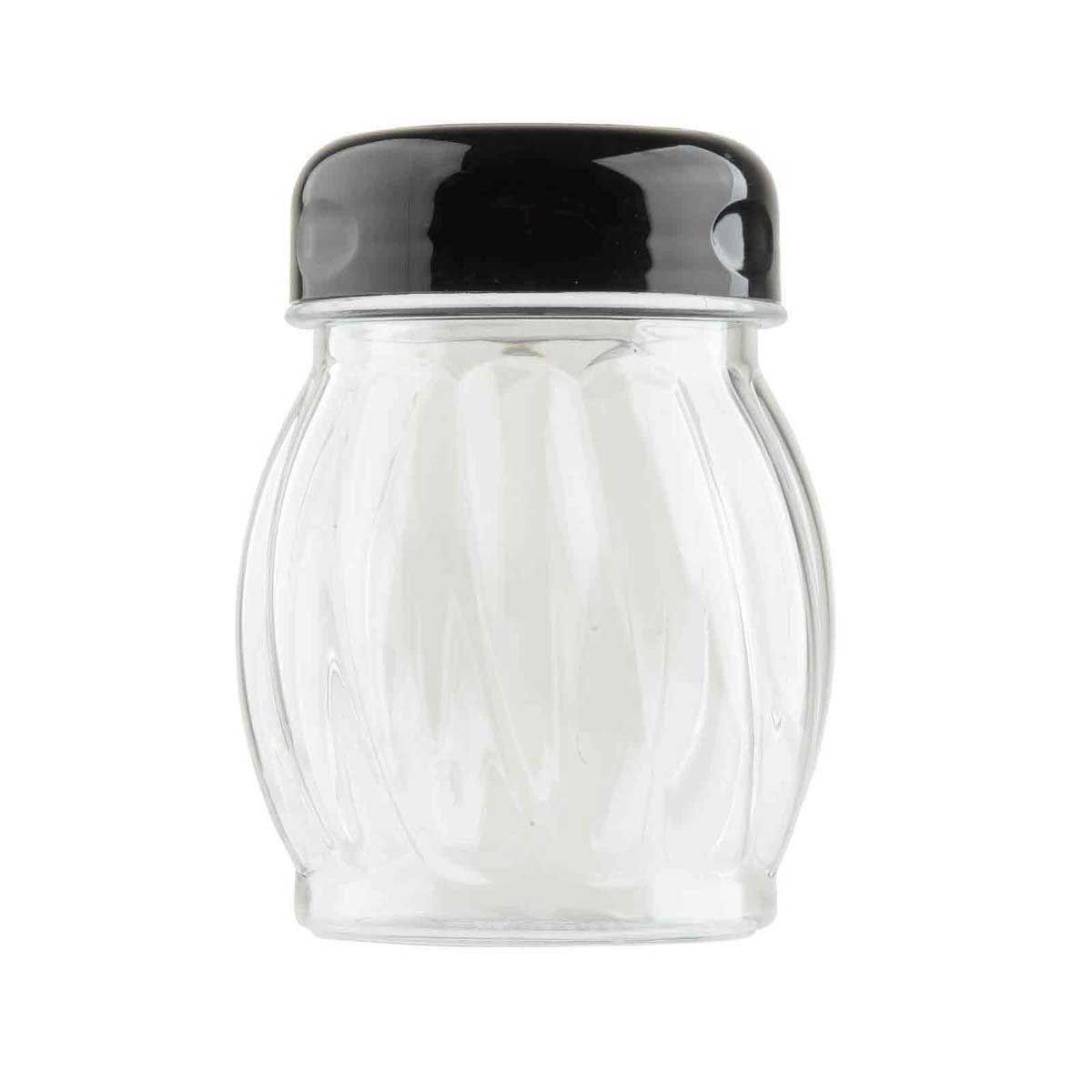 Tablecraft Bpa Free Swirl Plastic Shaker With Black Slotted Top, 6 Ounce Capacity -- 12 Per Case