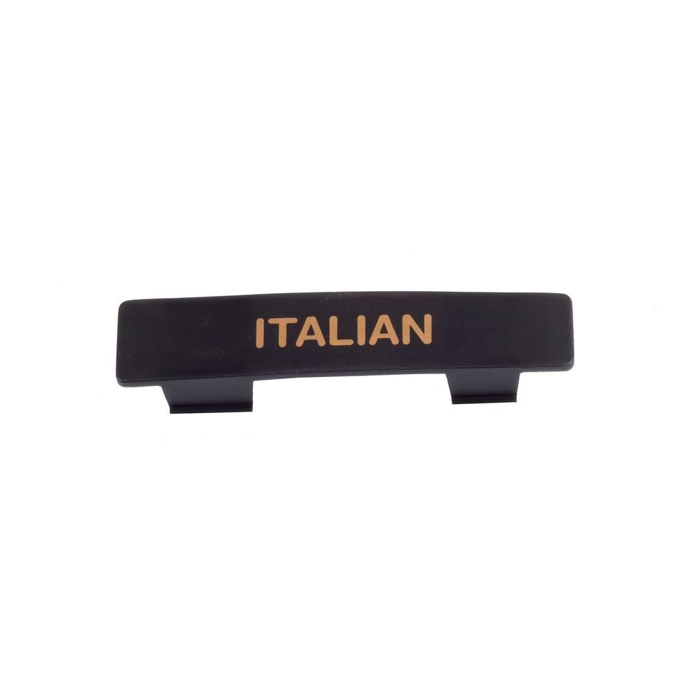 Tablecraft Polypropylene Black With Orange Print Italian Tag For Nsf Saferfood Solutions Option Dispenser, 0.5625 X .4375 X 2.5 Inch