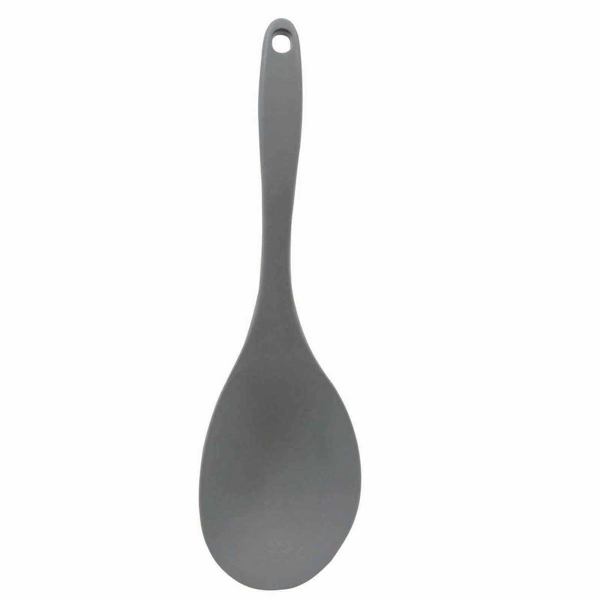 Tablecraft Gray Silicone Spoon, 3.3125 X 1.125 X 11.5 Inch
