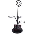 Tablecraft Black Powder Coated Cascade Wine Tasting Flight, 7.5 x 7 x 14.25 inch