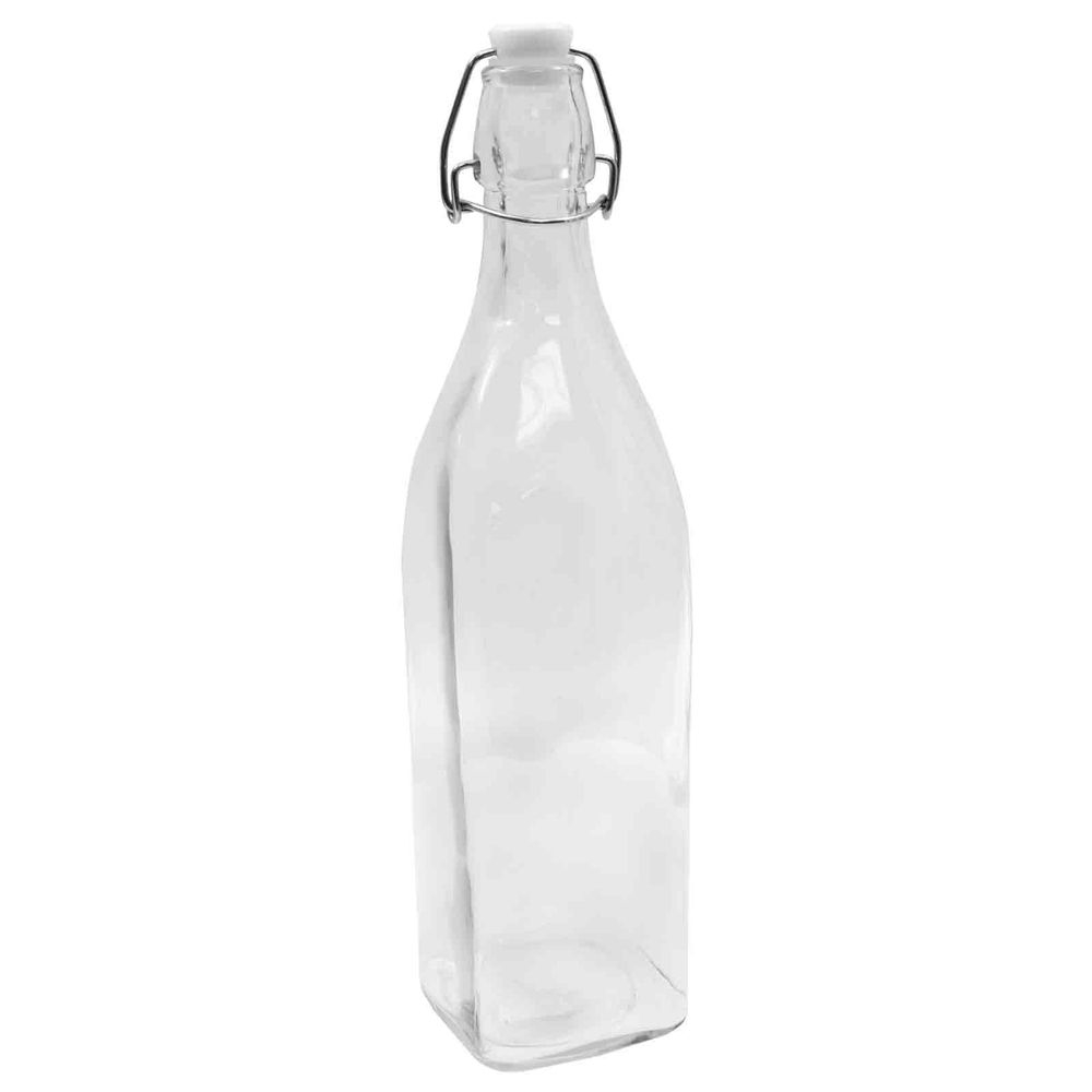 Tablecraft Prima Collection Resealable Glass Bottle, 34 Ounce Capacity -- 12 per case