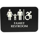 Tablecraft Plastic Ada Compliant Braille Family Restroom Handicap Accessible Sign, 6 x 9 inch