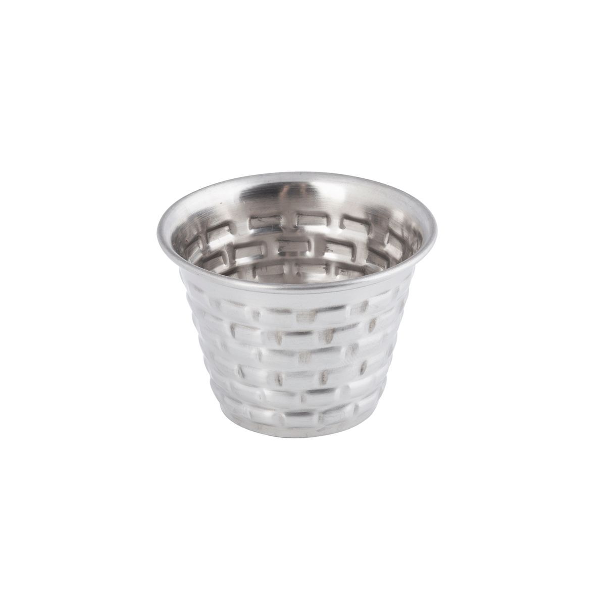 Tablecraft Brickhouse Collection Stainless Steel With Embossed Brick Pattern Round Ramekin, 2.5 Ounce Capacity -- 12 Per Case