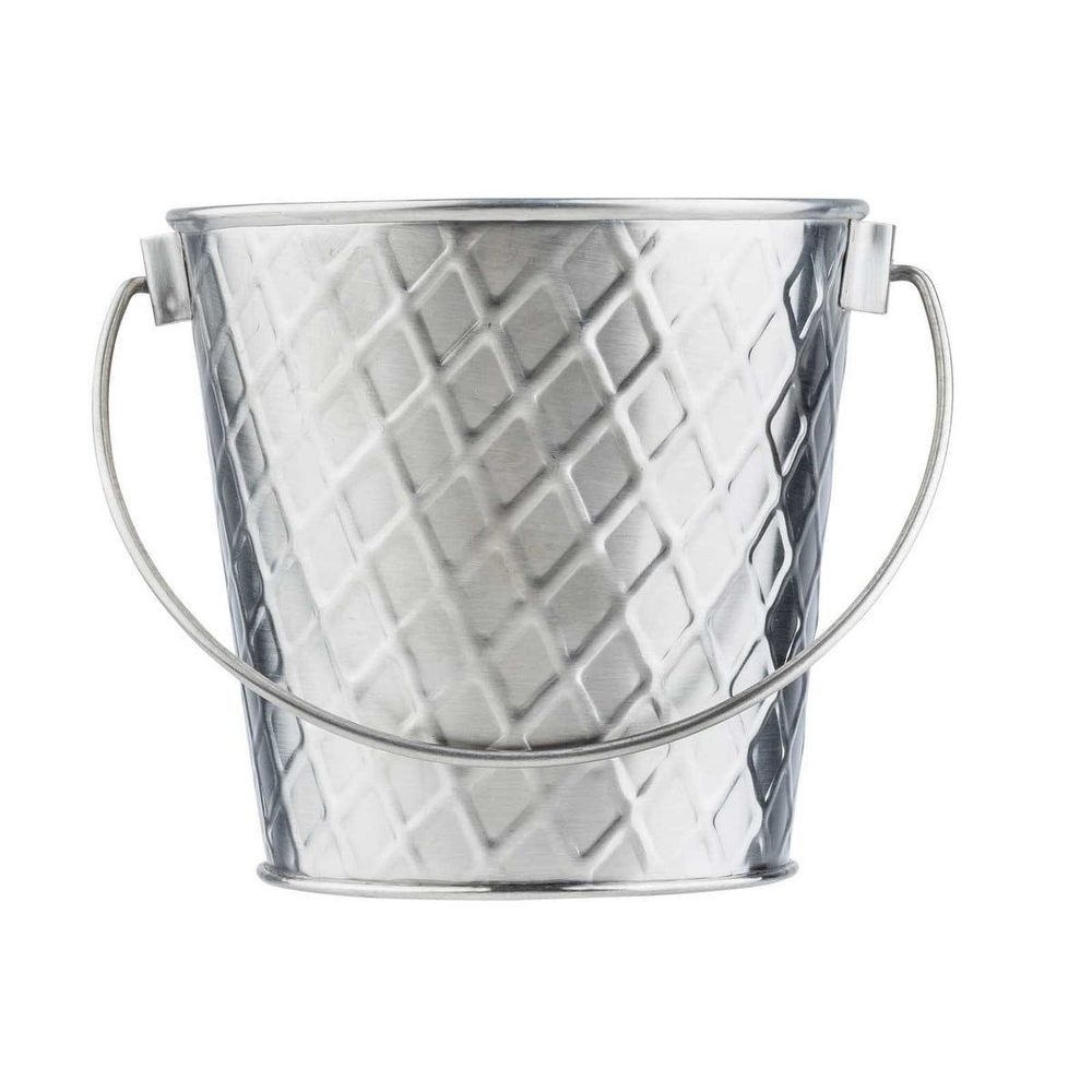 Tablecraft Lattice Collection Stainless Steel Pail, 5 x 4 x 4 inch