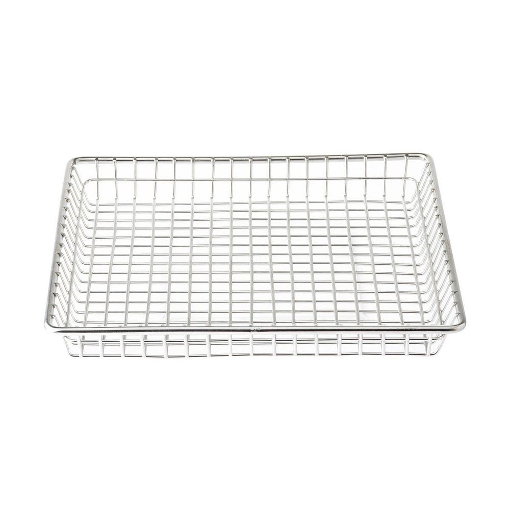 Tablecraft Stainless Steel Wire Square Serving Basket, 9 x 9 x 1 inch