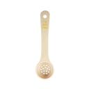 Tablecraft Polycarbonate Beige Perforated Short Handle Spoonout with Yellow Capacity Marking, 1 Ounce Capacity -- 12 per case