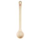 Tablecraft Polycarbonate Beige Perforated Long Handle Spoonout with Red Capacity Marking, 2 Ounce Capacity -- 12 per case