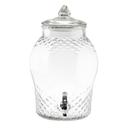 Tablecraft Decorative Clear Glass Beverage Dispenser, 2 Gallon Capacity