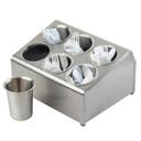 Tablecraft Stainless Steel Brushed Finish Cylinder, 4.5 x 4.5 x 5.5 inch