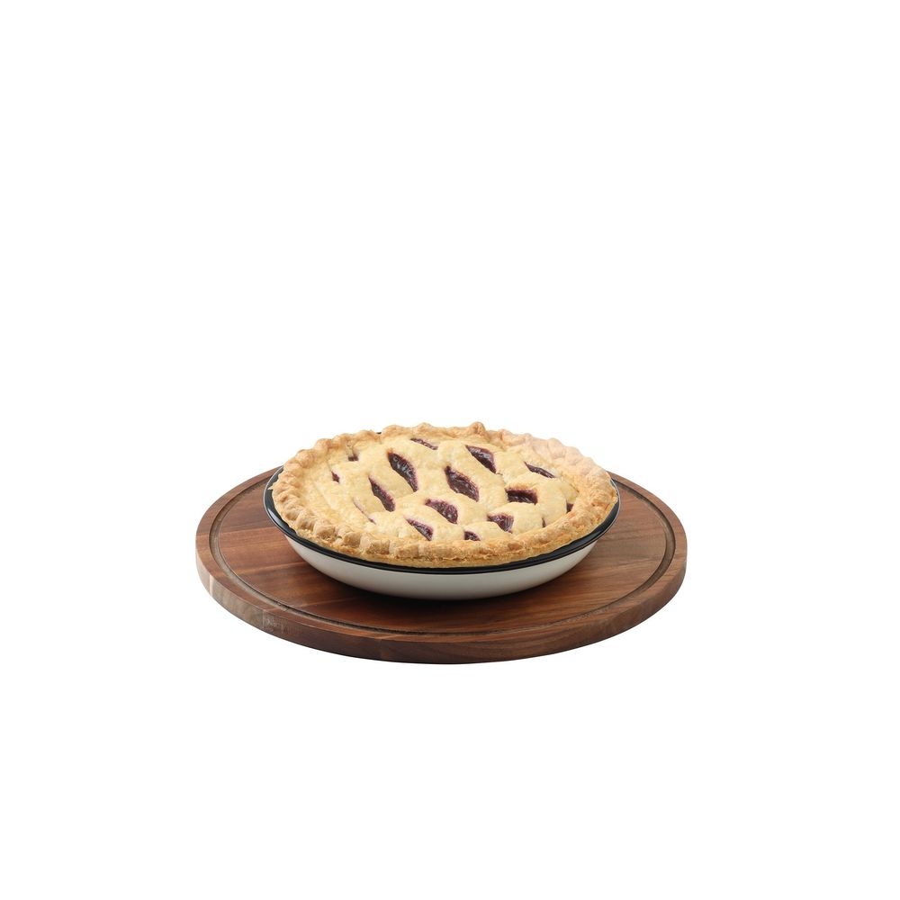 Tablecraft Acacia Collection Acacia Wood Round Cake Plate, 12.5 X 12.5 X .0625 Inch