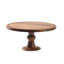 Tablecraft Acacia Collection Acacia Wood 6 inch Height Round Cake Stand, 12.5 x 12.5 x 6 inch