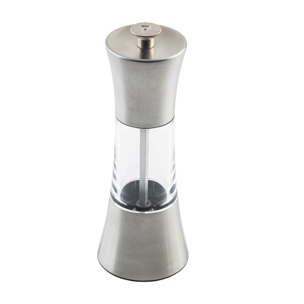 Tablecraft 18-8 Stainless Steel 4 Ounce Salt And Pepper Mill, Set Of 2 -- 6 Sets Per Case