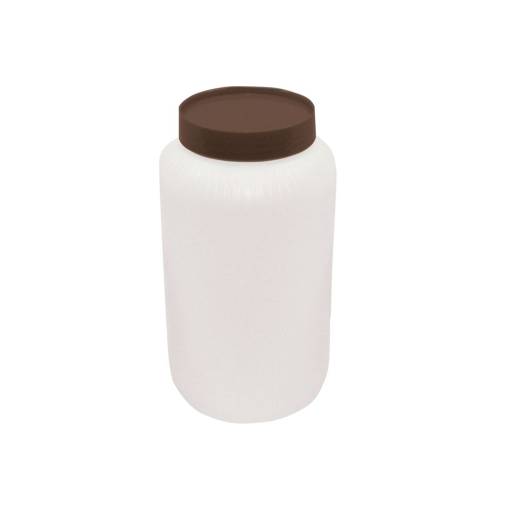 Tablecraft PourMaster High Density Polyethylene 0.5 Gallon Backup Mix Bottle with Brown Cap, 4.875 x 4.875 x 8.75 inch -- 6 per case