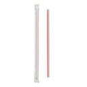 Cell O Core Tall White Red Stripe Wrapped Jumbo Straw, 10.25 inch -- 2000 per case