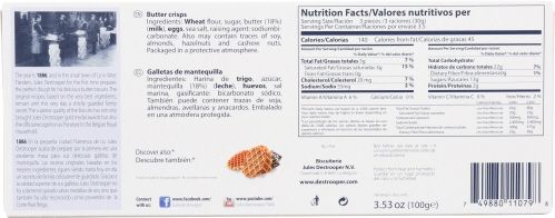 Jules Destrooper Butter Crisps Cookie, 3.53 Ounce -- 12 Per Case