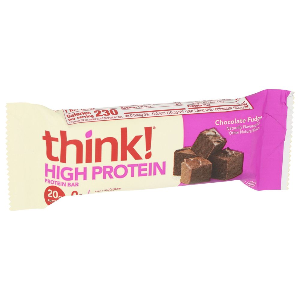 Think Chocolate Fudge High Protein Bar, 2.1 Ounce -- 10 per case