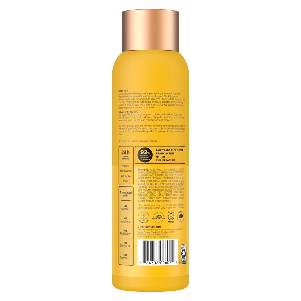 Shea Moisture Raw Shea Butter Body Wash, 18 Fluid Ounce -- 4 per case