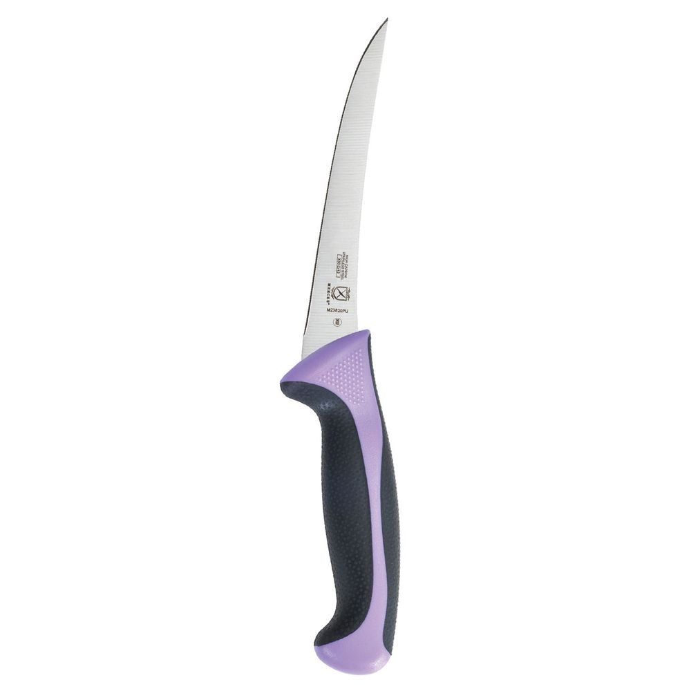 Mercer Culinary Millennia Colors Purple Curved Boning Knife, 6 inch