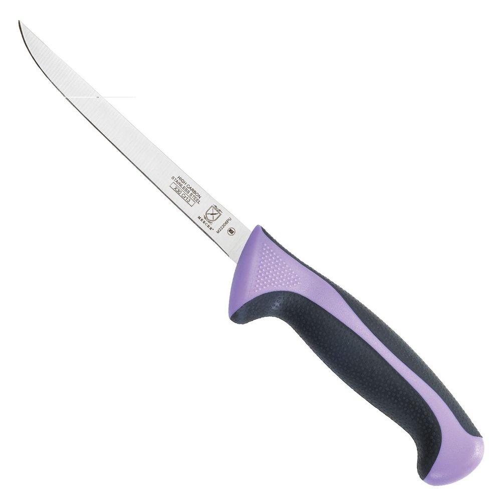 Mercer Culinary Millennia Purple Narrow Boning Knife, 6 inch