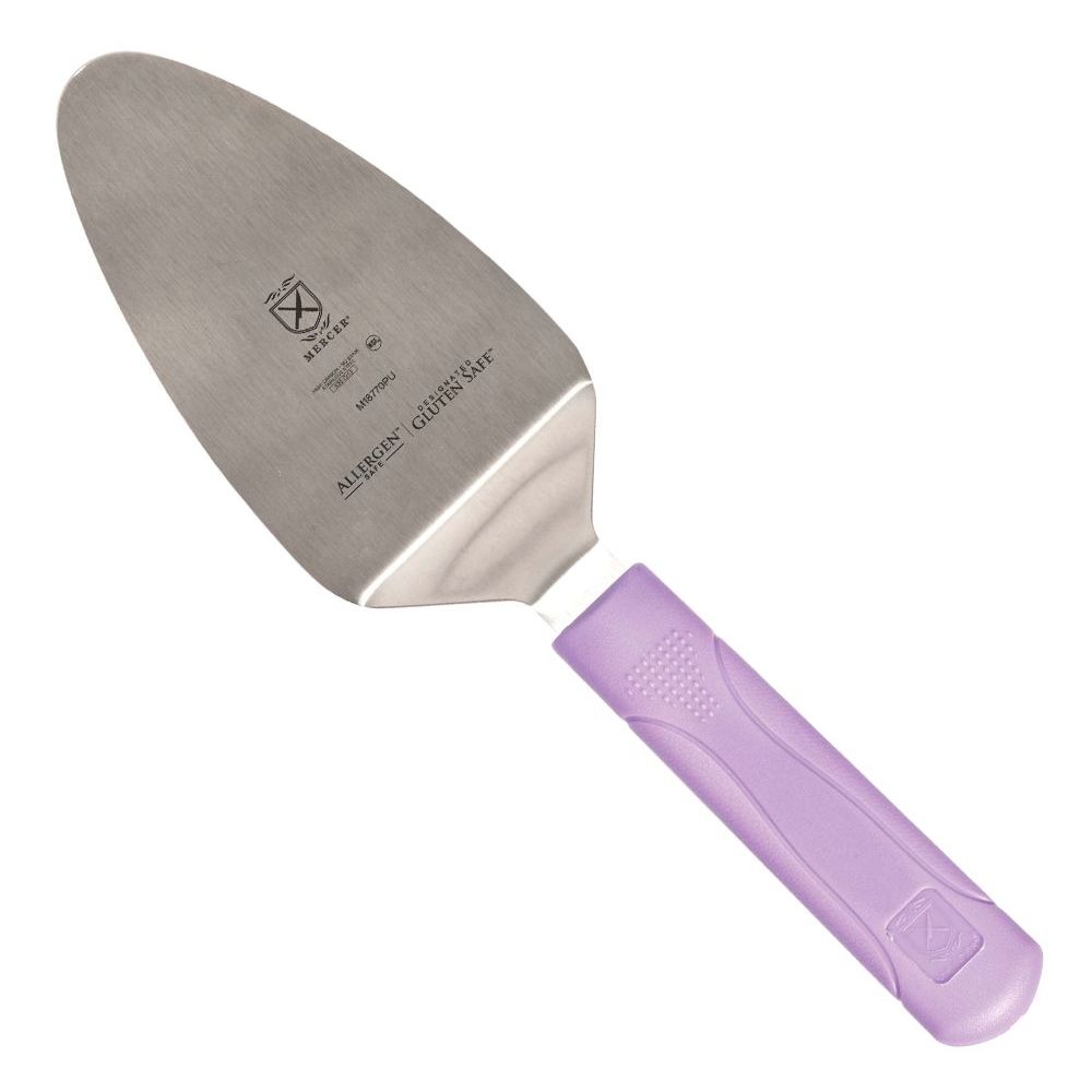 Mercer Culinary Millennia Pie Server/Spatula with Purple Handle, 5 x 3 inch