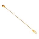 Barfly Gold Bar Spoon with Fork End, 19 5/8 inch