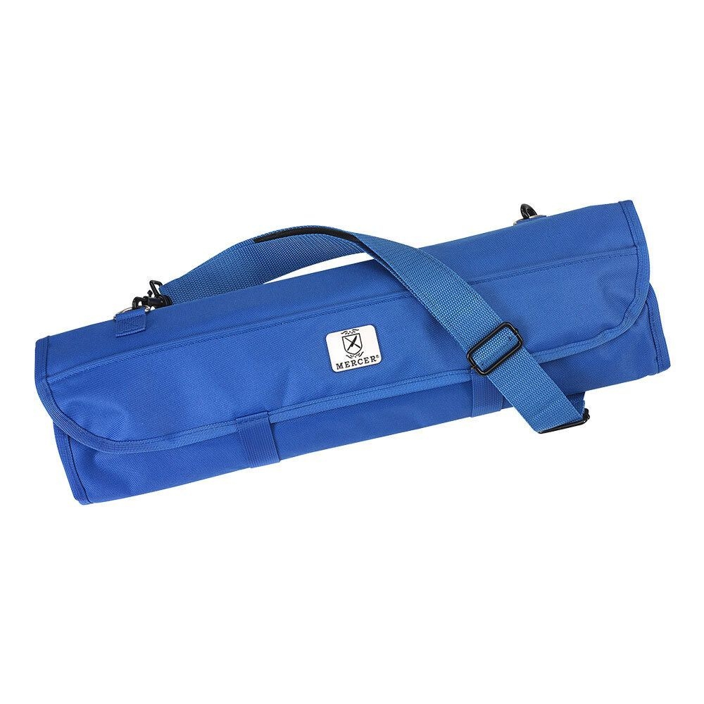 Mercer Culinary BLUE 7-Pocket Knife Roll Storage Bag