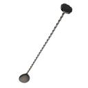 Barfly Gun Metal Black Bar Spoon with Muddler, 11 13/16 inch