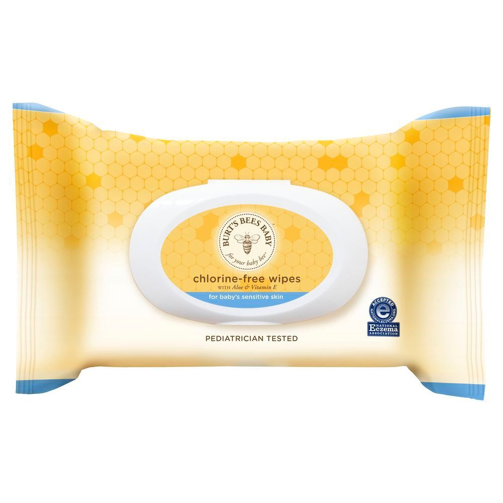 Burt's Bees Unscented Baby Wipes With Aloe And Vitamin E For Sensitive Skin, 71 Count