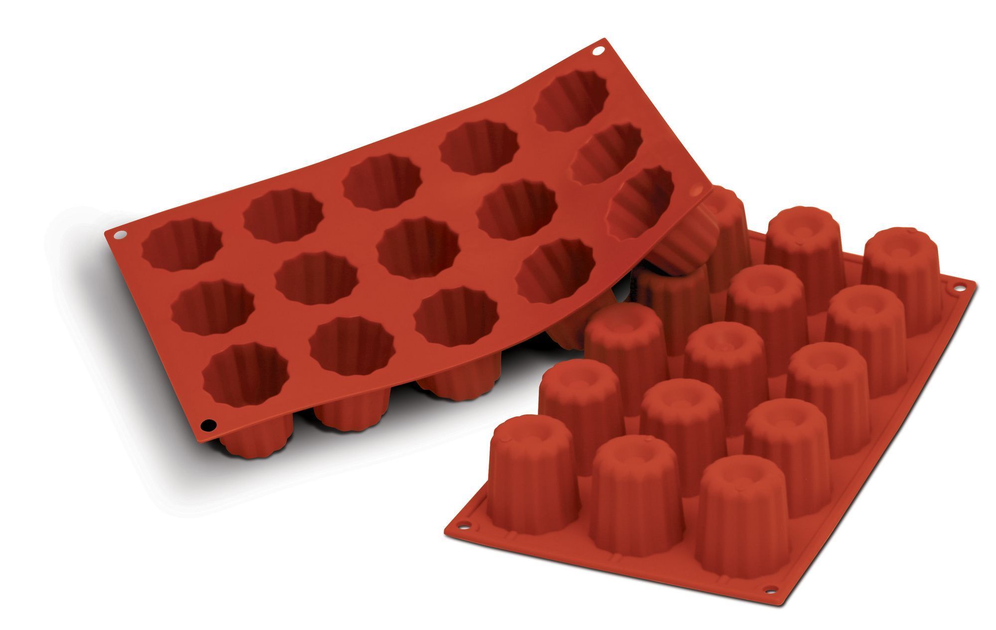 Silikomart SiliconFlex Alimentary Silicone 15 Cavities Bordelais Mold, 1.77 x 1.77 inch Height Cavity