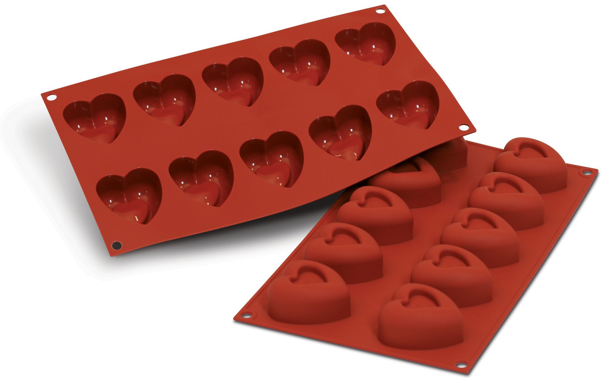 Silikomart Passion SiliconFlex Alimentary Silicone 8 Cavities Mold, 2.32 inch Length x 2.44 inch Width x 1.25 inch Height