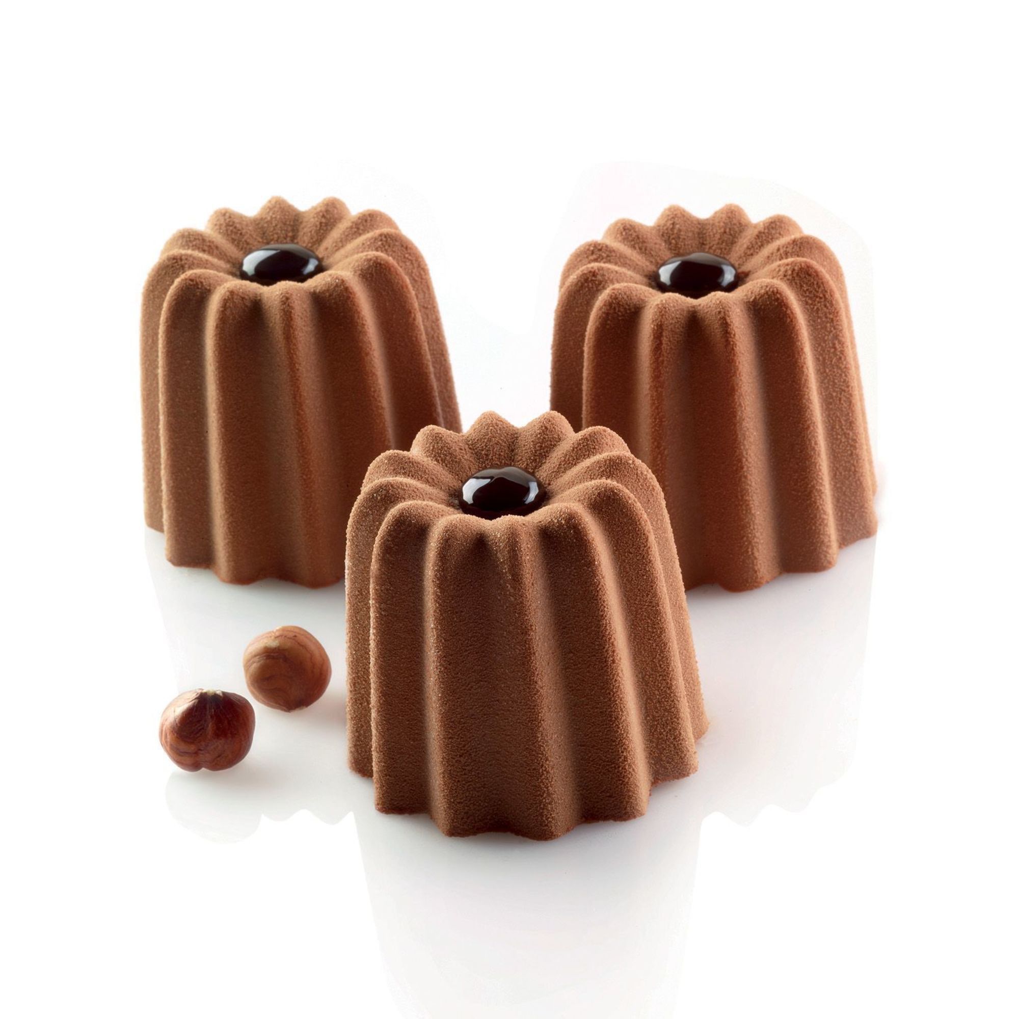 Silikomart Black Silicone 54 Cavities Caneles Bordelais Mold, 24 x 16 x 1.5 inch