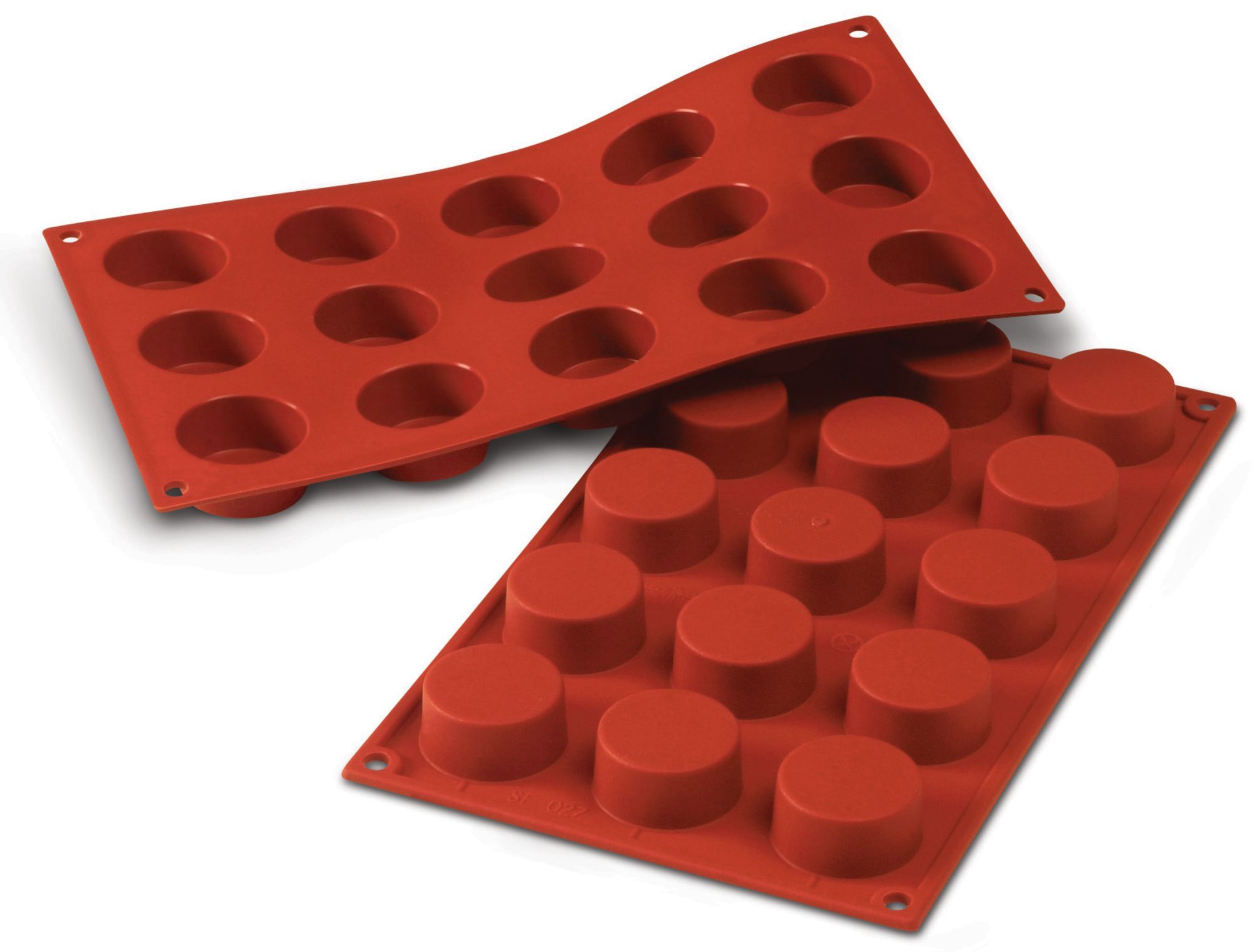 Silikomart SiliconFlex 12 Cavities Cylinder Mold, 1.89 inch Diameter x 1.97 inch Height Cavity