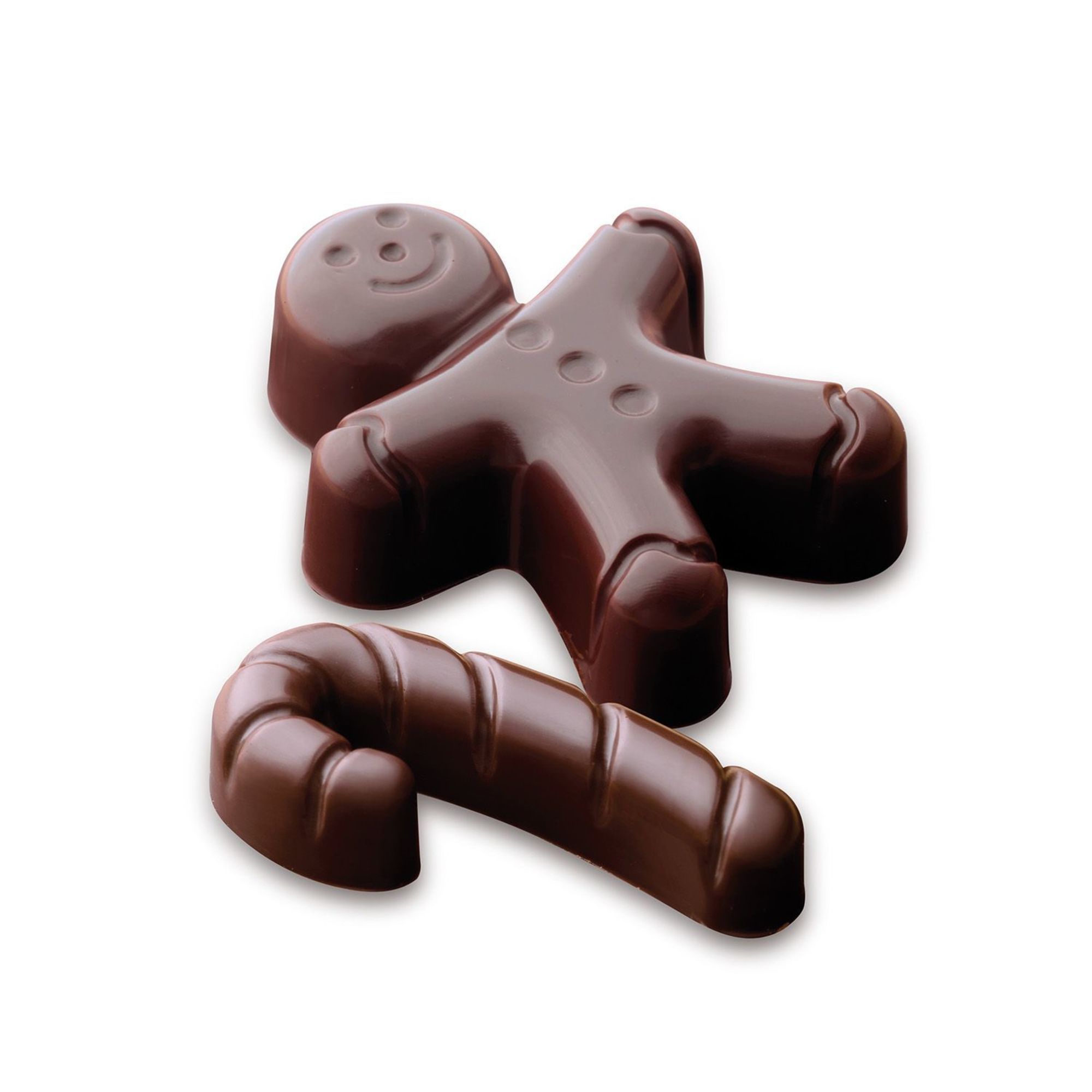 Silikomart EasyChoc Alimentary Silicone 12 Cavities Mr. Ginger Mold, 8.50 x 4.33 x 0.75 inch