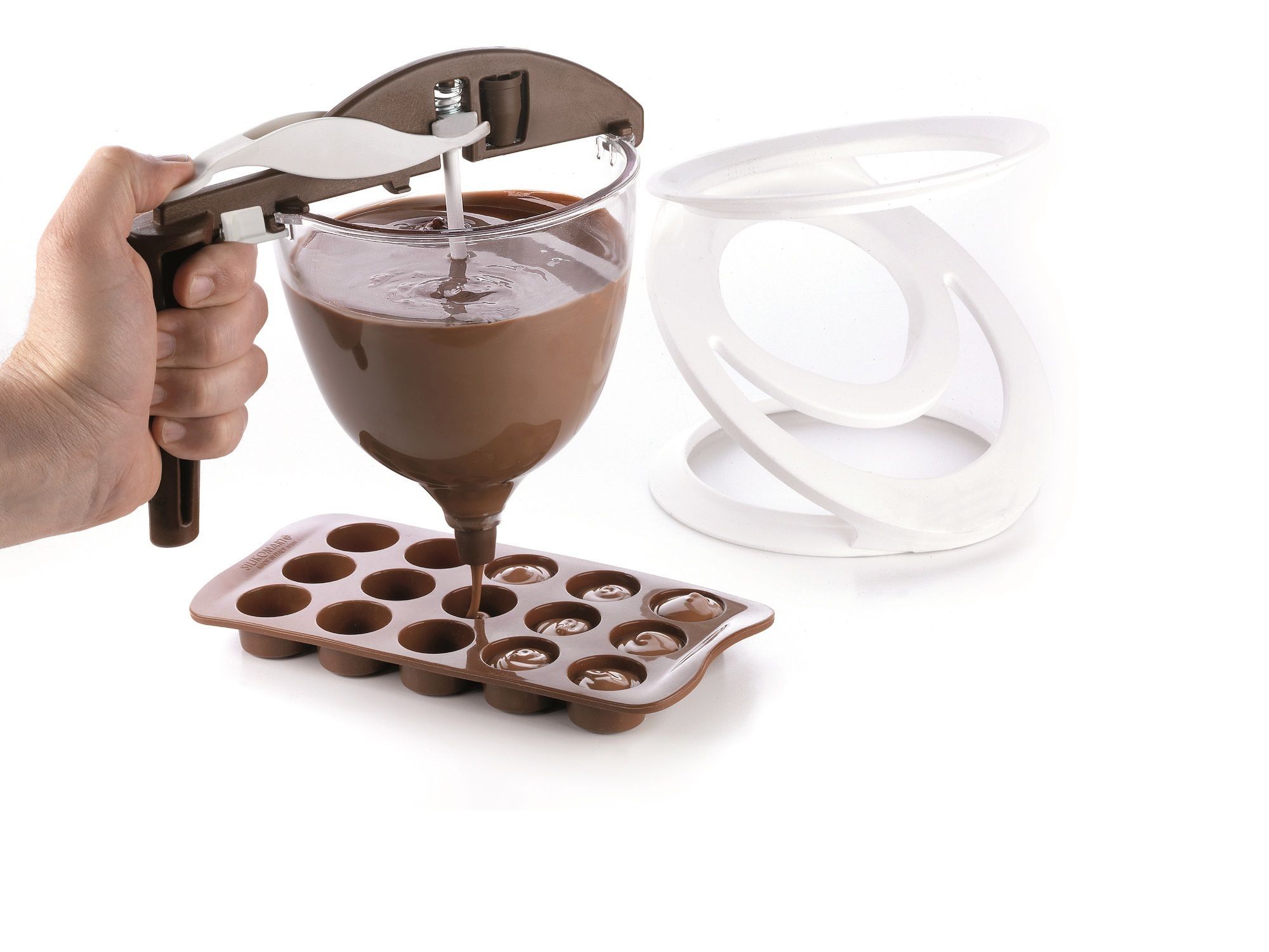 Silikomart EasyChoc Alimentary Silicone 15 Cavities Roses Mold, 8.50 x 4.33 x 0.75 inch