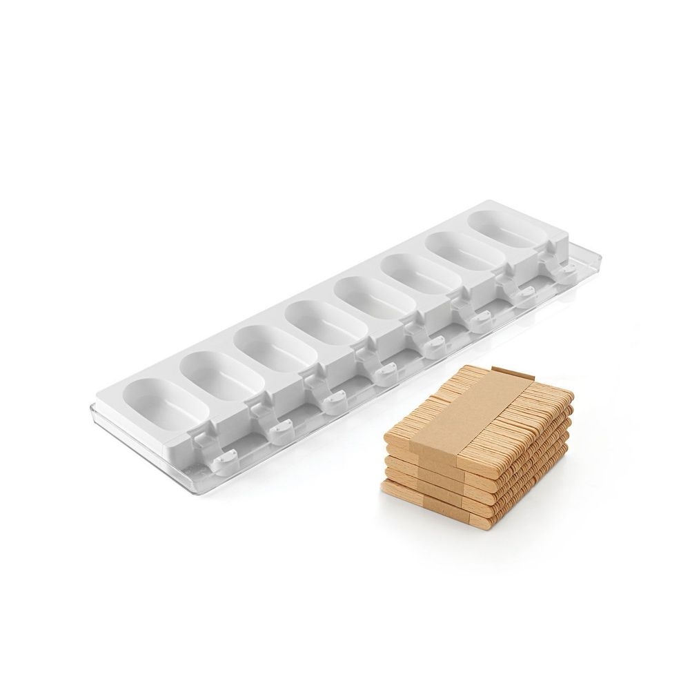 Silikomart Steccoflex Silicone 8 Cavity Ice Cream Mini Pop Mold Set, Set Of 2