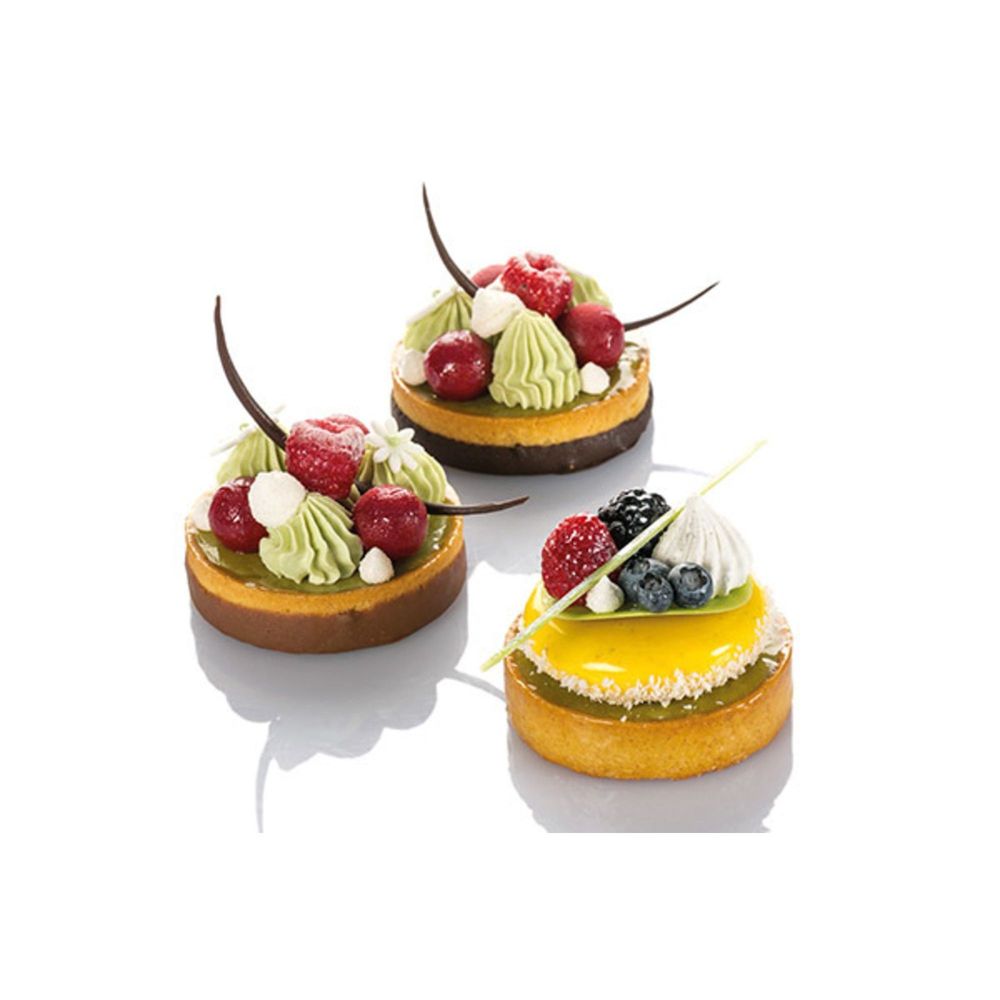 Silikomart 80 MM Number 6 Microperforated Tart Ring, 14.5 x 7.7 x 1 inch