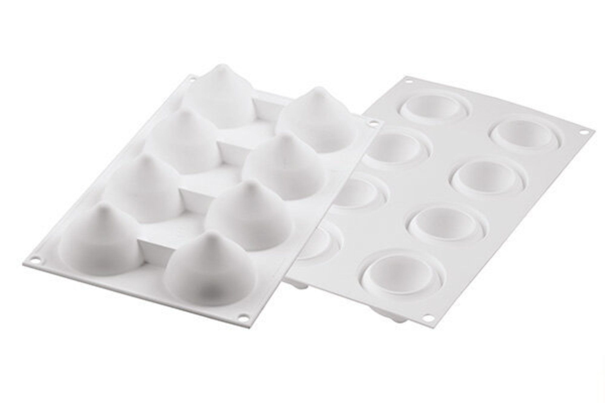 Silikomart CurveFlex Silicone 8 Cavities Goutte Mold, 2 1/8 inch Length X 2 1/8 inch Width x 1 39/64 inch Height