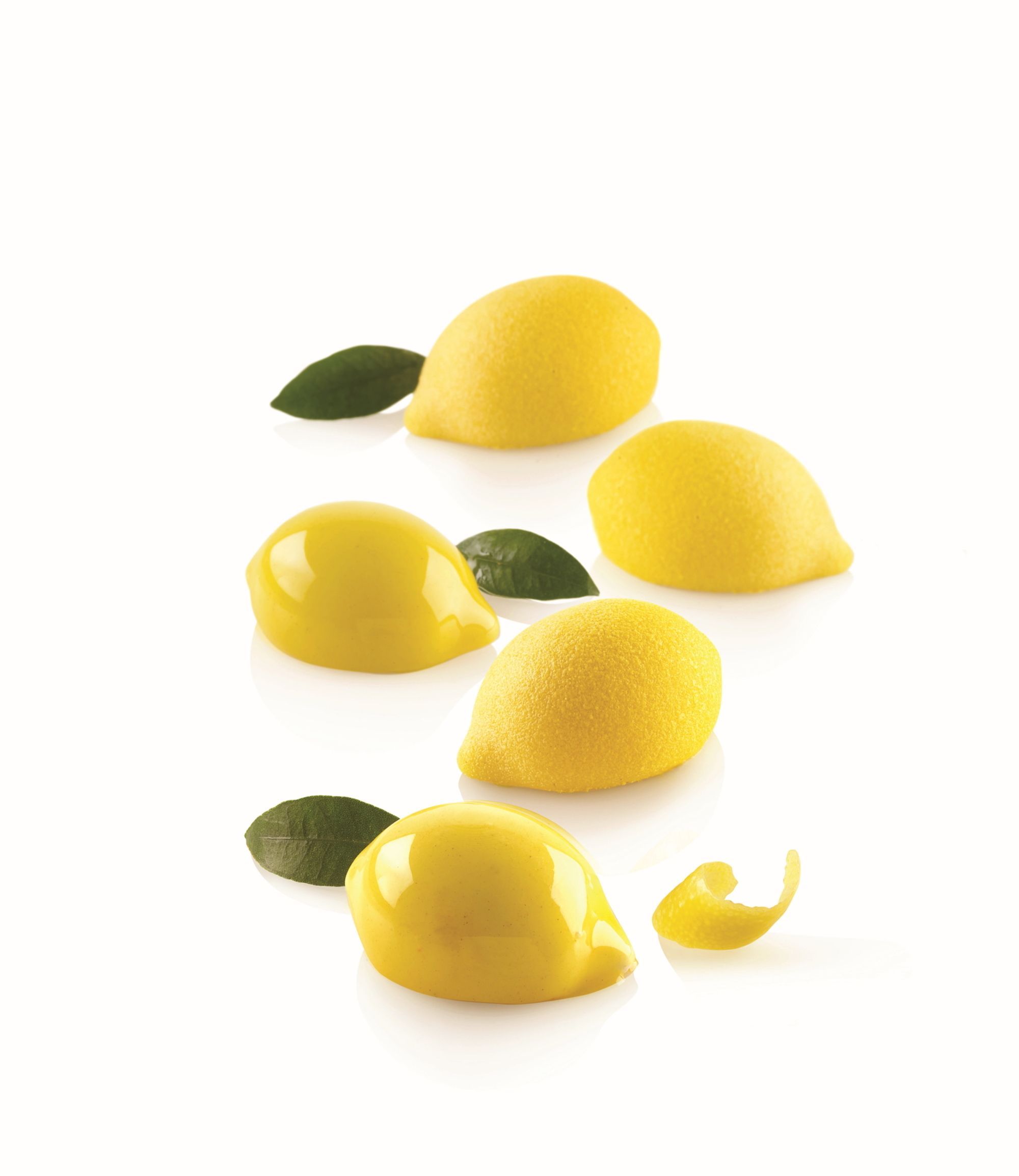 Silikomart CurveFlex Silicone 15 Cavities Limone Mold, 2.2 inch Length x 1.5 inch Width x 1.1 inch Height