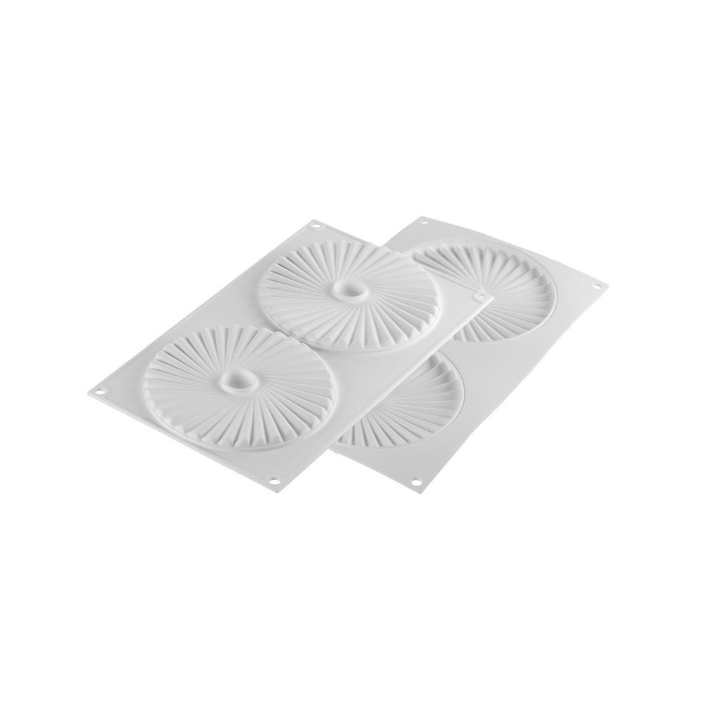 Silikomart Plisse 2 Cavities Silicone Mold, 5.51 inch x 0.39 inch Height Cavity