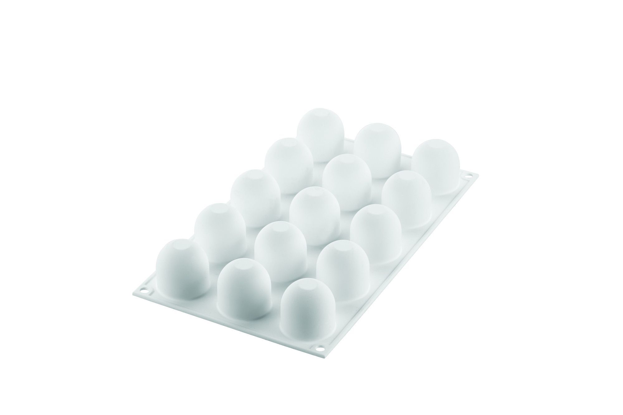 Silikomart CurveFlex Silicone 15 Cavities Dome Mold, 1.6 x 1.6 inch Height Cavity