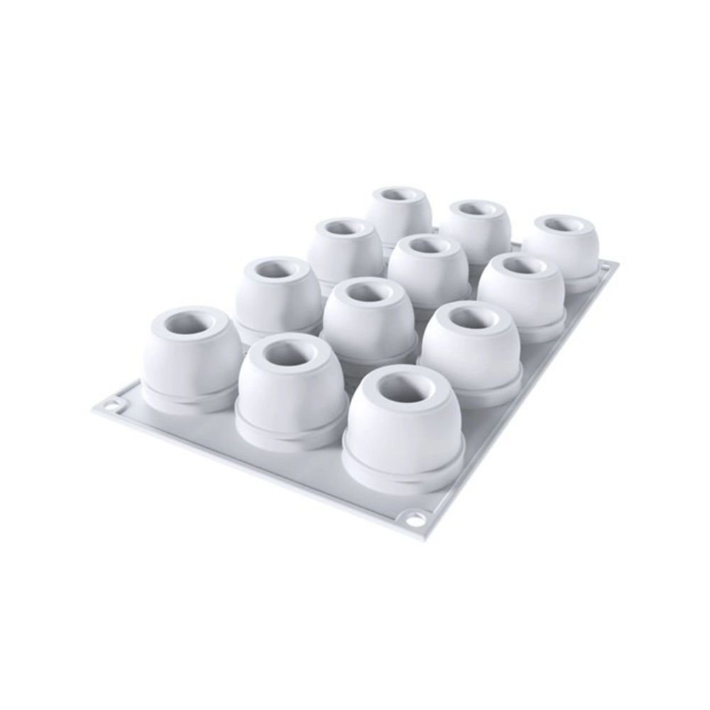 Silikomart CurveFlex Silicone 12 Cavities Secret Mold, 1.8 x 1.4 inch Height Cavity