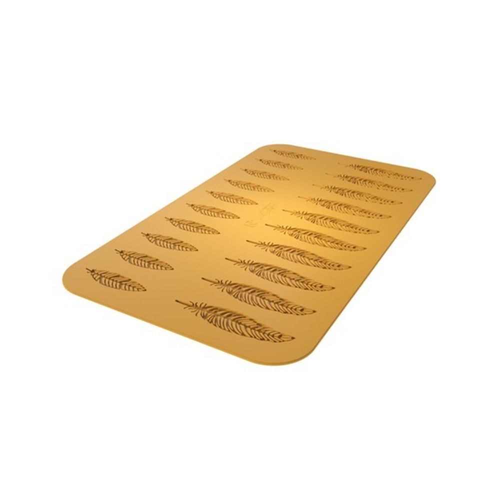 Silikomart Naturae Piuma 20 Cavities Silicone Mold, 3.1 inch Length 0.9 inch Width x 2 inch Height Cavity