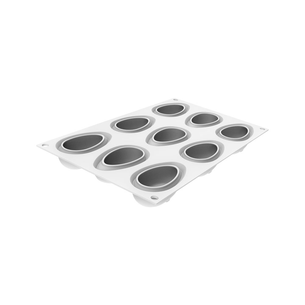 Silikomart CurveFlex Silicone 9 Cavities Judi Mold, 2.95 inch Length 1.6 inch Width x 0.98 inch Height Cavity