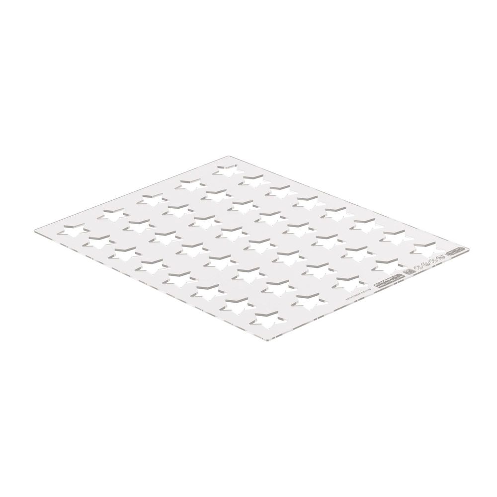 Silikomart Decorative Element Chablon Star 40 Cavities Silicone Mold Set, set of 2