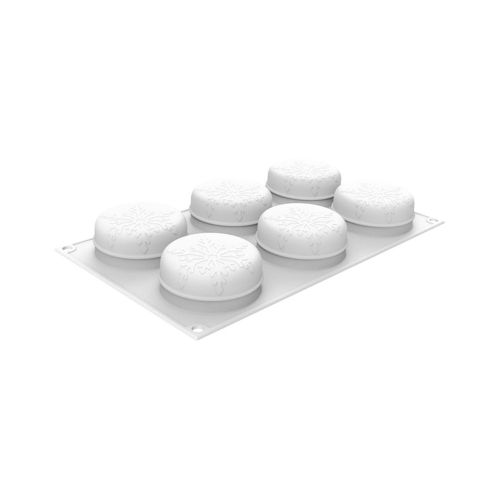 Silikomart CurveFlex Silicone 6 Cavity Neve 110 Mold, 2.75 inch Length x 1.18 inch Height Cavity