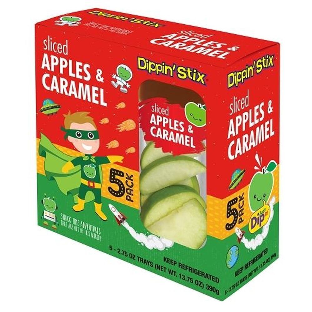 Dippin' Stix Sliced Apples And Caramel Dip Multipack, 2.75 Ounce -- 25 Per Case