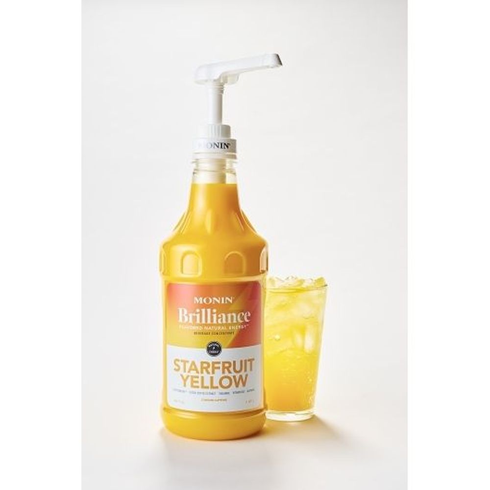 Monin Yellow Starfruit Energy Concentrate, 64 Ounce -- 4 per case