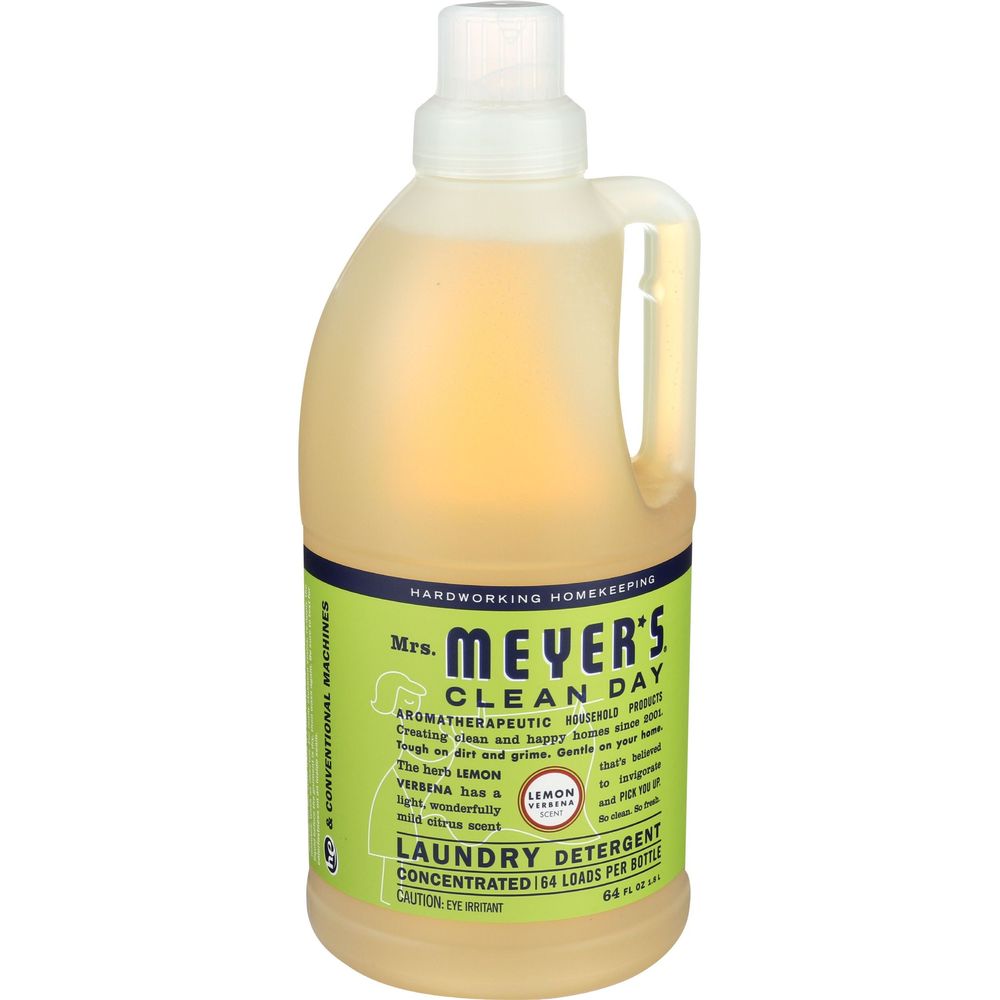 Mrs Meyers Lemon Verbena Scent Liquid Laundry Detergent, 64 Ounce -- 6 per case