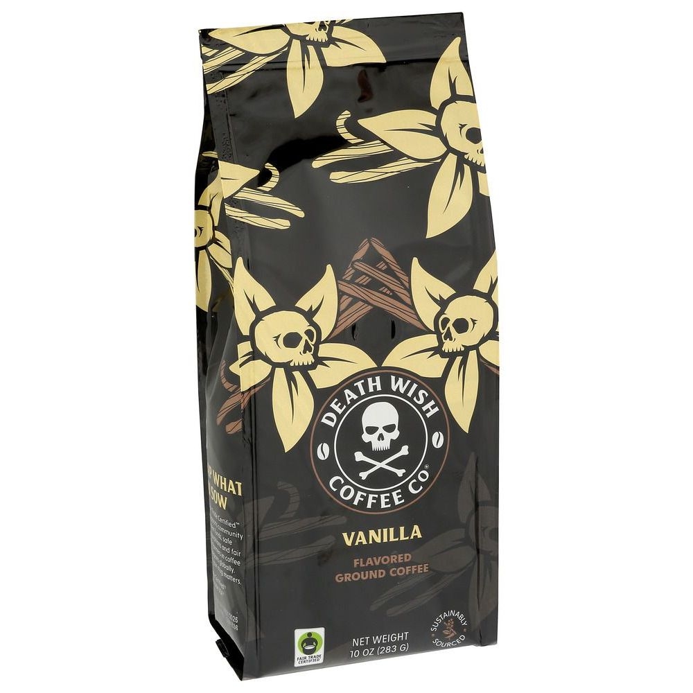 Death Wish Coffee Vanilla Ground Coffee, 10 Ounce -- 6 per case