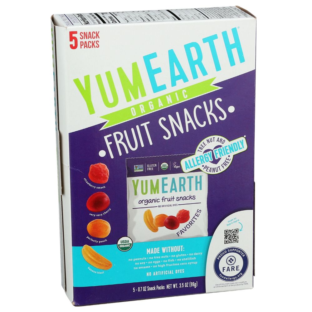 Yum Earth Organic Favorites Fruit Snack, 3.5 Ounce -- 6 per case
